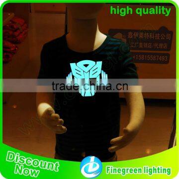 Sound Active el T-shirt/el Flashing T-shirt/custom Light up el T-shirt