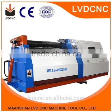 W11S 20*2500mm steel platel 3 roller hydraulic universal rolling machine