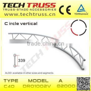 C40-DR01002V aluminum flat vertical circular truss , exhibition roof ladder truss