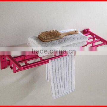 Brass bathroom accessory pink clothes rack towel bars with hooks 62804