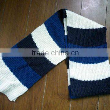 fashion acrylic knitted jacquard scarf