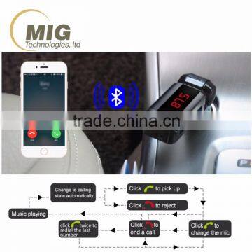 New Dual USB Port Car Pickup Bluetooth FM Transmitter MP3 Player LCD Digital Kit photo-5