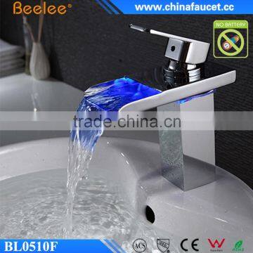 Beelee LED Faucet, Bathroom Waterfall Basin Mixer Tap