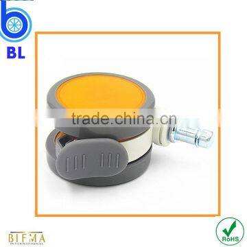 High Quality 64mm Orange TPR Locking Appliance Furniture Wheel Caster