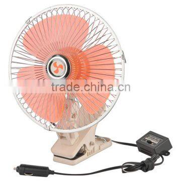 (WIN-106) 8'' Oscillating with Gimbal Clip Car Fan