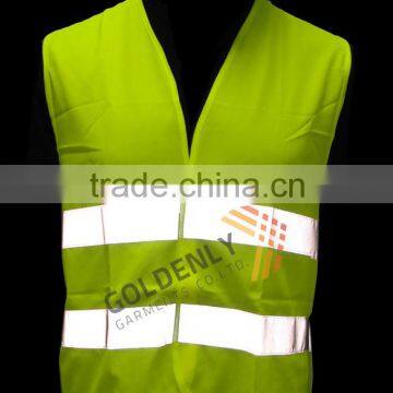 100% polyester men's safety vest with 3M tape