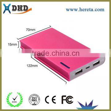 Hot selling large capacity power bank 12000mah with dual usb for all mobile phones