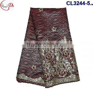 CL3244 chowleedee hot selling high quality nice pattern new flower pattern embroidery geogre lace on factory price