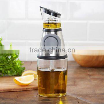 Press and Measure Oil and Vinegar Dispenser