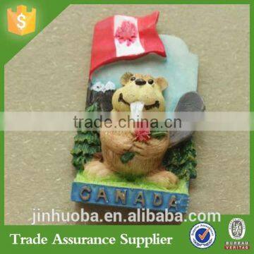 Canada Cute Little Marmot Tourist Souvenir 3D Resin Fridge Magnet Funny GIFT