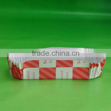 food grade boat-shape PE coated cake cup various designs at best price