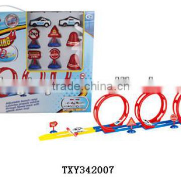 Multifunctional Kids Stereoscopic Police Orbital Railway with Cars Toys