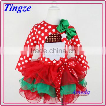 Wholesale fashion girls boutique clothes christmas winter girls' dress