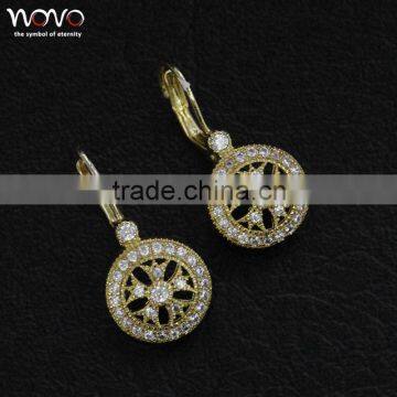 Latest fashion simple design earring brass jewelry earrings