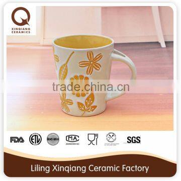 11oz Ceramic Mug With Spoon in Handle Glazed Mug With Silk Print photo-4