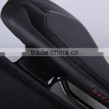 Red Bicycle Saddle Titanium Base MTB Leather Mountain Bikes Saddle photo-5