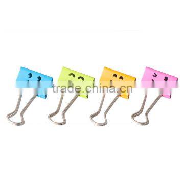 Cute Colored Metal Binder Clip School Office Supplies Long Binder Clip