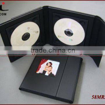 Black Wedding Leather CD DVD Cover Box,Booklet CD DVD Case