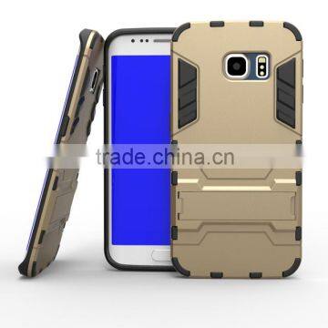 2016 Latest design the iron man cool case with foothold for samsung s6edge