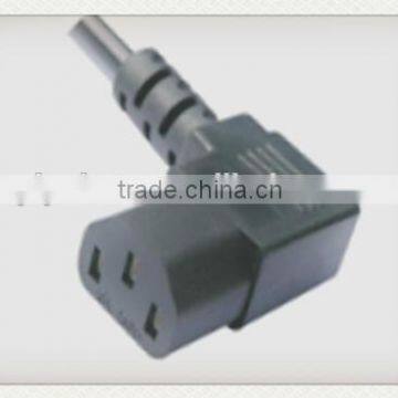 US standard 13A 125V C13 female angled plug connector