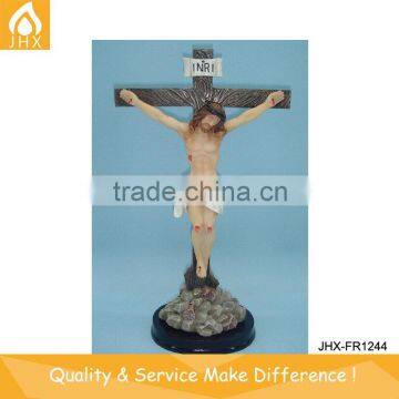 Resin Christ Jesus On Cross Sculpture Wall Decoration