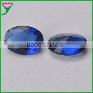 China manufacturer oval colors sapphire glass stone for jewellery