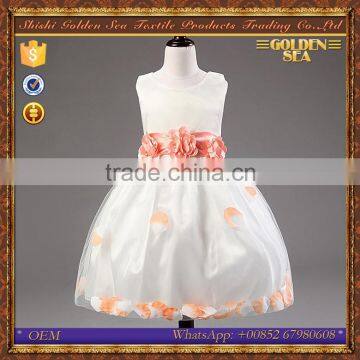 new design butterfly beautiful puffy kid flower girl dresses