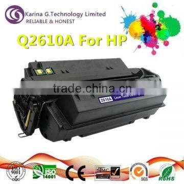 Stable quality Q2610A laser compatible toner cartridge for HP 12 months warranty