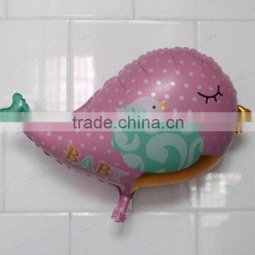 bird shape pink colorful helium mylar balloons (66.2*54.6cm) for baby birthday party decorations