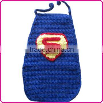 Hot sell custom baby photo props handmade knitted baby outfits superman costumes