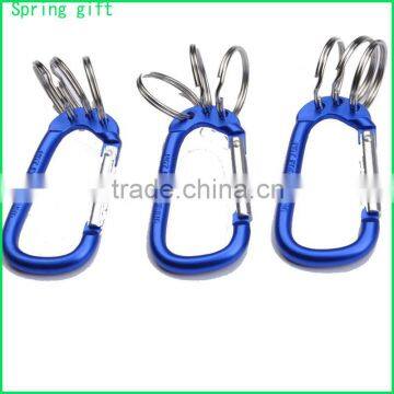 High quality custom aluminum Carabiner with key ring