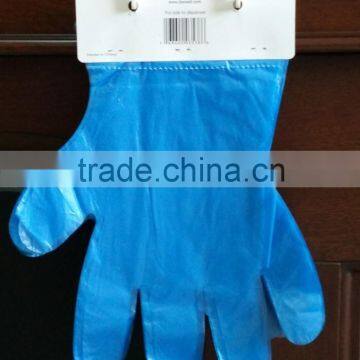 PE gloves with hanger for food processing