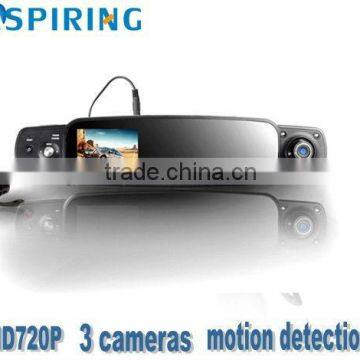 Bluetooth car rear view mirror with car dvr
