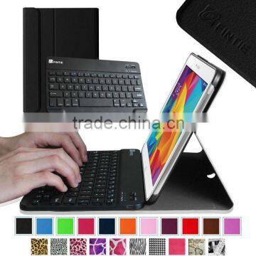 High quality Bluetooth Keyboard Leather Case Cover for Samsung Galaxy Tab 4 10.1 inch Tablet D0122