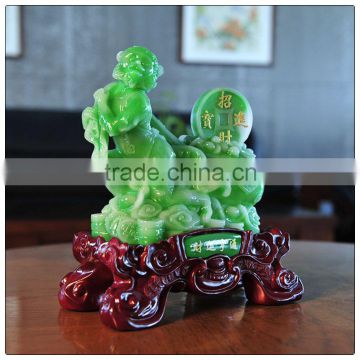 Imation jade feng shui monkey statue , resin monkey statue