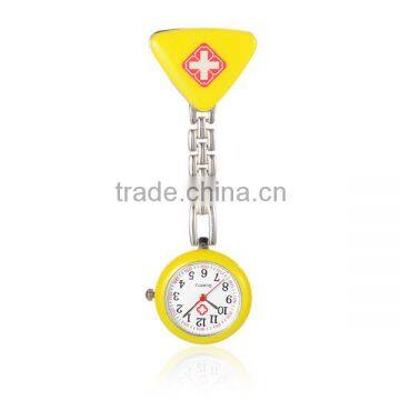 Yellow Clip Watch Metal Nurses FOB Watches China Wholesale(WACH-N007-04B)