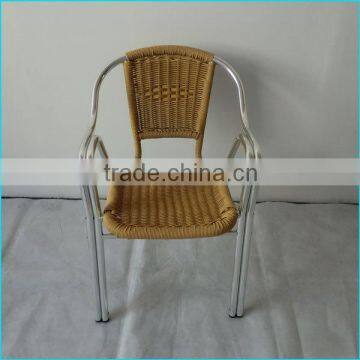 Double tube aluminum rattan chair