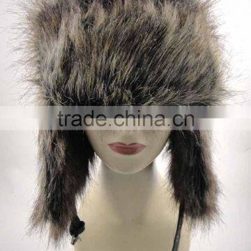 WLHMH063 100% Polyester brown winter trapper trooper hats