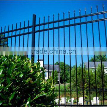 PVC Coating Steel Wrought Iron Picket Fence Hot Sale