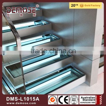 china led lighting indoor prefabricated floating stairs