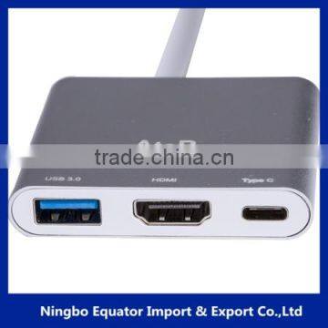 3 In 1 Multiport Type-C to HDMI +USB 3.0+usb c Adapter for Notebook photo-5