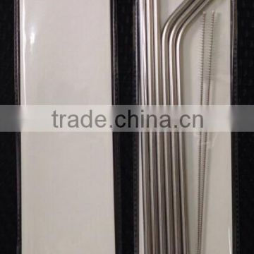 12mm straight stainless steel straw set packing