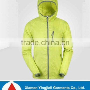 2015 spring waterproof polyester windbreaker jacket with bag for women