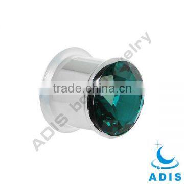 Emerald Big Stone Single Flare Earring Expander