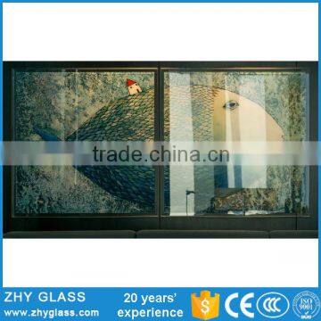 Hot Sale Float Glass Digital Transparent Glass Printing