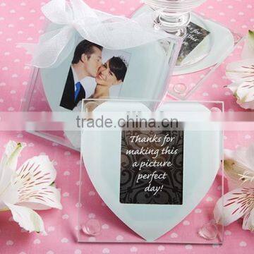 Wedding Heart Photo Design Square Glass Coaster