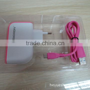 Clear PVC plastic blister packaging with paper card