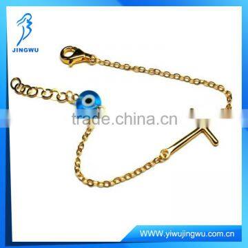 2014 Fashion Bracelet Cross Design Evil Eye Silver Gold Plated Bracelet