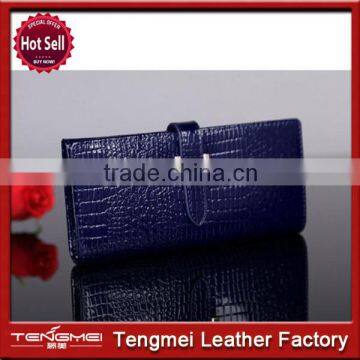 Fashion purses and bags long wallet women's Crocodile Design Clutch Leather