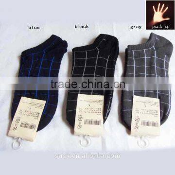 MENS Lattice Black Bamboo Fiber Cotton Ankle Soft SOCKS photo-5